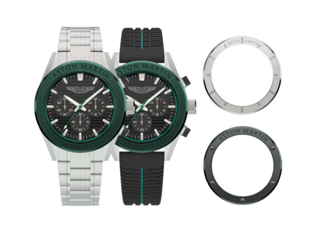 Reloj de Cuarzo Aston Martin Icon BST, Negro, 45 mm, Cronógrafo, MTIB1F501