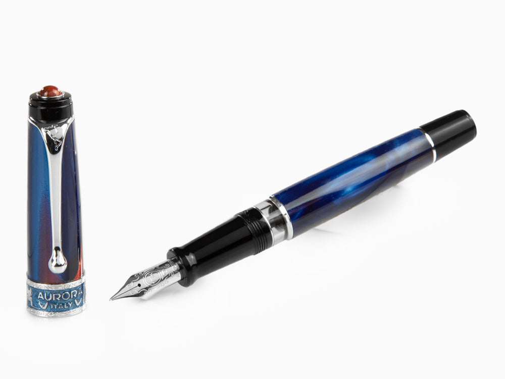 Pluma Estilográfica Aurora America, Ed. Limitada, Resina jaspeada, 505
