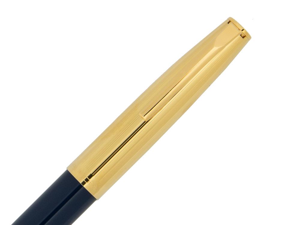 Estilográfica Aurora Duo-Cart, Resina Azul, Chapado en oro, DC57-DBM