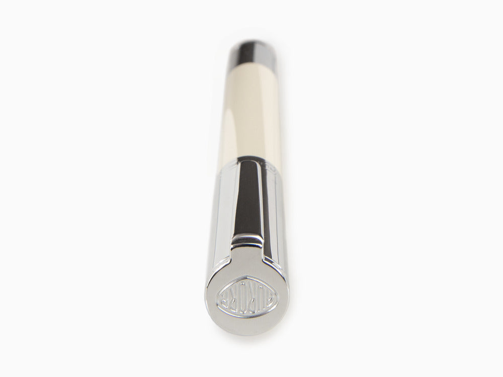 Pluma Estilográfica Aurora TU, Resina, Adornos Cromados, Blanco, t11cw