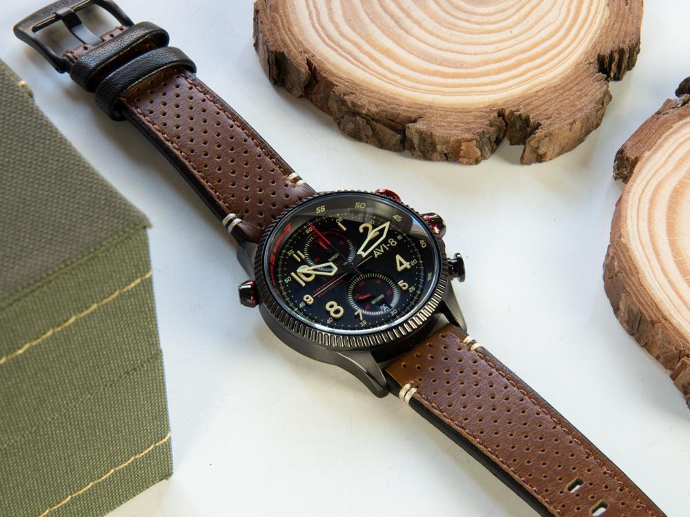 Reloj de Cuarzo AVI-8 Hawker Hunter Duke Chronograph Tangmere, Negro, AV-4080-04