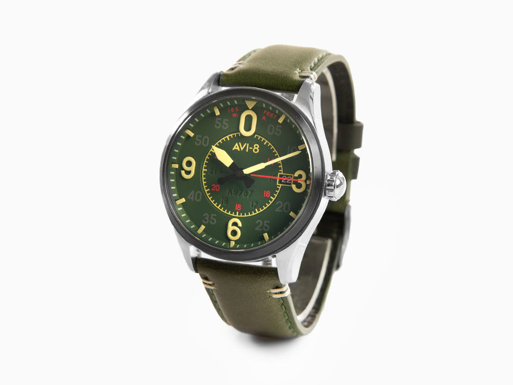 Reloj Automático AVI-8 Spitfire Smith Reading, Verde, 42 mm, AV-4090-03