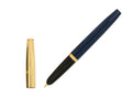 Estilográfica Aurora Duo-Cart, Resina Azul, Chapado en oro, DC57-DBM