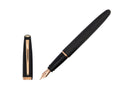 Pluma Estilográfica Aurora Style, Resina Negra, Oro rosa, E20PN