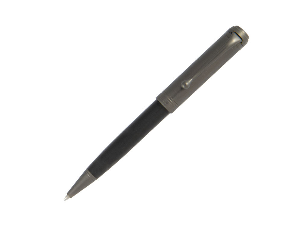 Bolígrafo Aurora Talentum Full Metal Black, Resina, Negro, Rutenio, D30-CRN