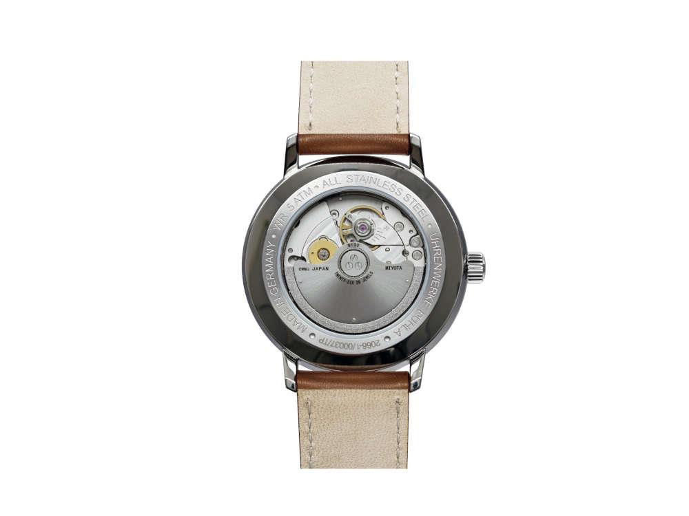 Reloj Automático Bauhaus Aviation Dessau, Blanco, 41 mm, Miyota 9132, 2066-1