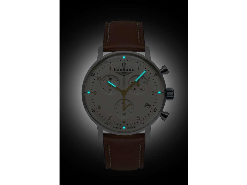 Reloj de Cuarzo Bauhaus Aviation Dessau, Verde, 41 mm, Cronógrafo, Día, 2096-1