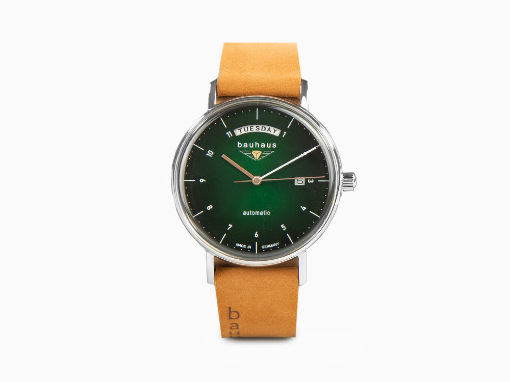 Reloj Automático Bauhaus, Verde, 41 mm, Día y fecha, 2162-4