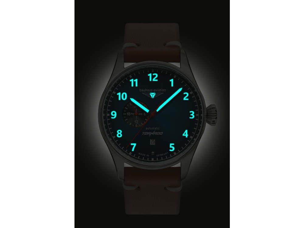 Reloj Automático Bauhaus Aviation 24-Hour Display, Azul, 42 mm, 2764-3