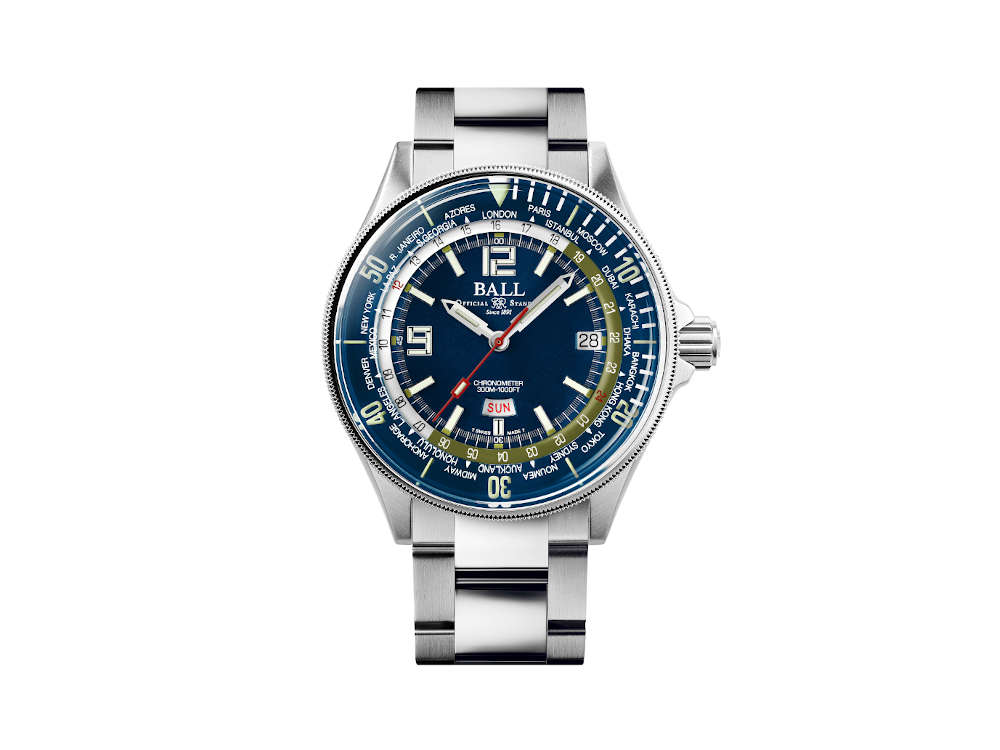 Reloj Automático Ball Engineer Master II Diver Worldtimer, COSC, DG2232A-SC-BE