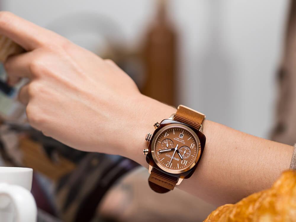 Reloj de Cuarzo Briston Clubmaster Classic Terracotta, 40 mm, 20140.SA.T.38.NTC