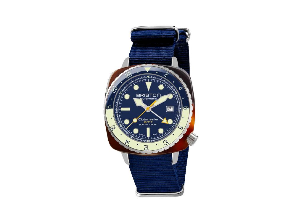 Reloj Automático Briston Clubmaster Diver Pro GMT, Azul, LE 24844.SA.T.15.NNB