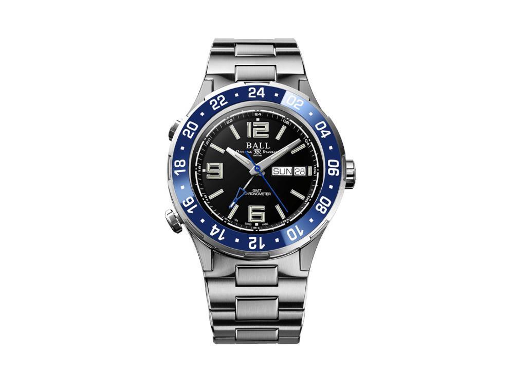 Reloj Automático Ball Roadmaster Marine GMT, Negro, 40 mm, E.L., DG3030B-S6CJ-BK