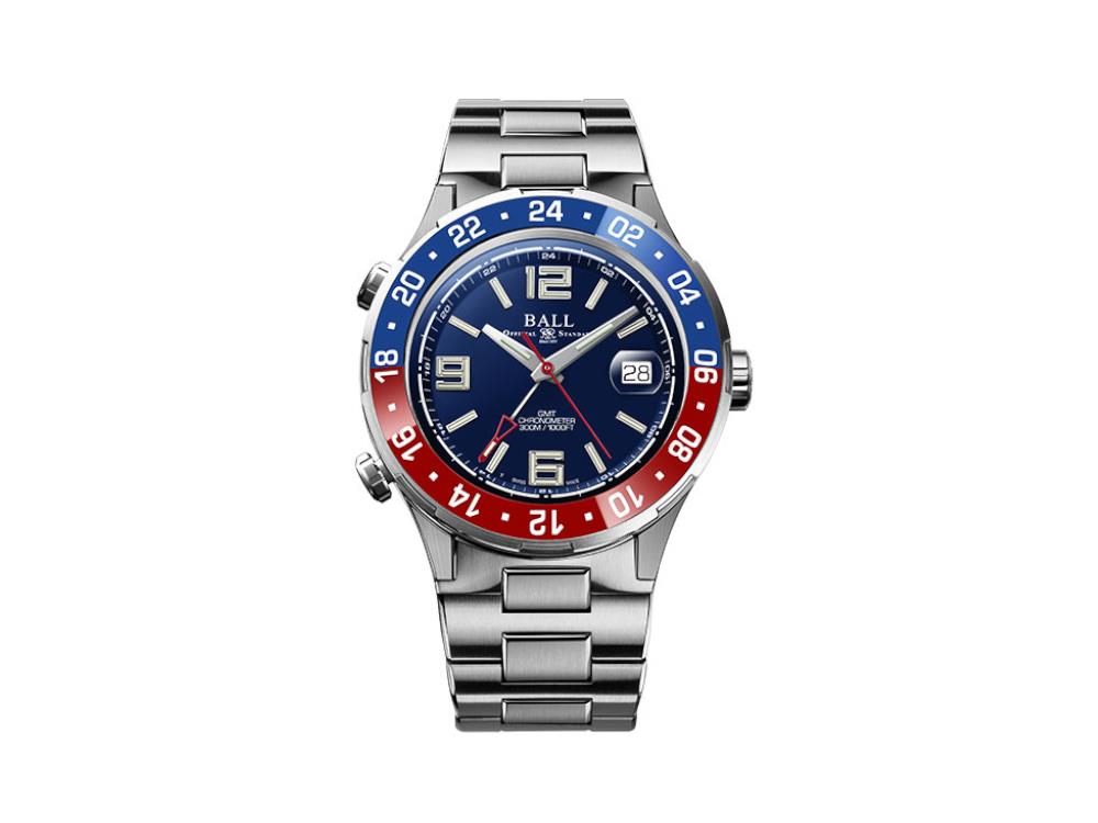 Reloj Automático Ball Roadmaster Pilot GMT, Azul, Ed. Limitada, DG3038A-S2C-BE