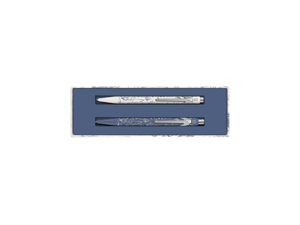 Set Bolígrafo y Portaminas Caran d'Ache 849 Toile de Jouy, 8490.126