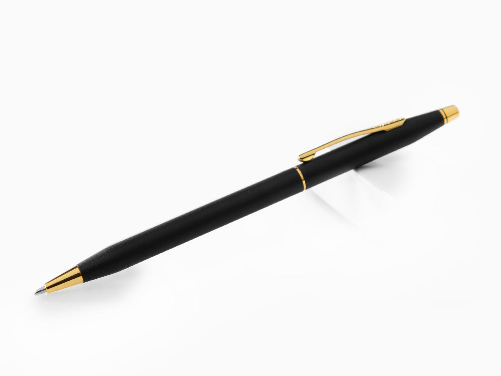 Bolígrafo Cross Classic Century, Adornos en Oro 23K, Negro, 2502
