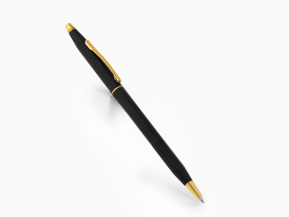 Bolígrafo Cross Classic Century, Adornos en Oro 23K, Negro, 2502