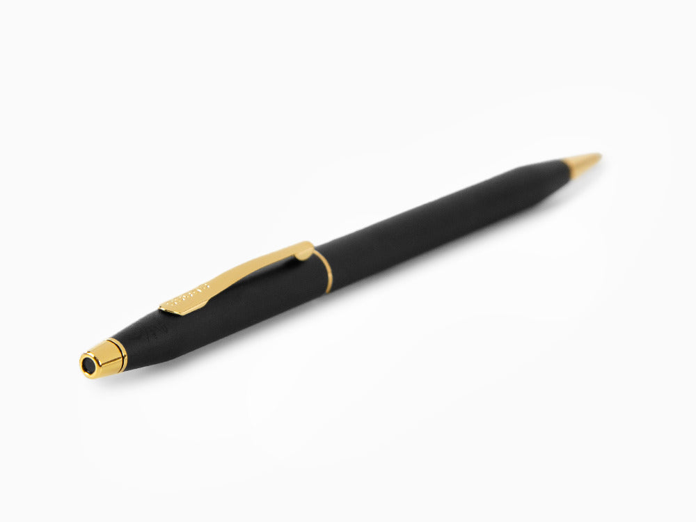 Bolígrafo Cross Classic Century, Adornos en Oro 23K, Negro, 2502