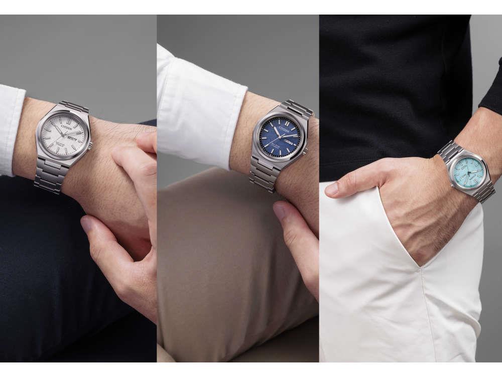 Reloj de Cuarzo Citizen Super Titanium, 39.5 mm, Azul, 10 atm, AW0130-85L