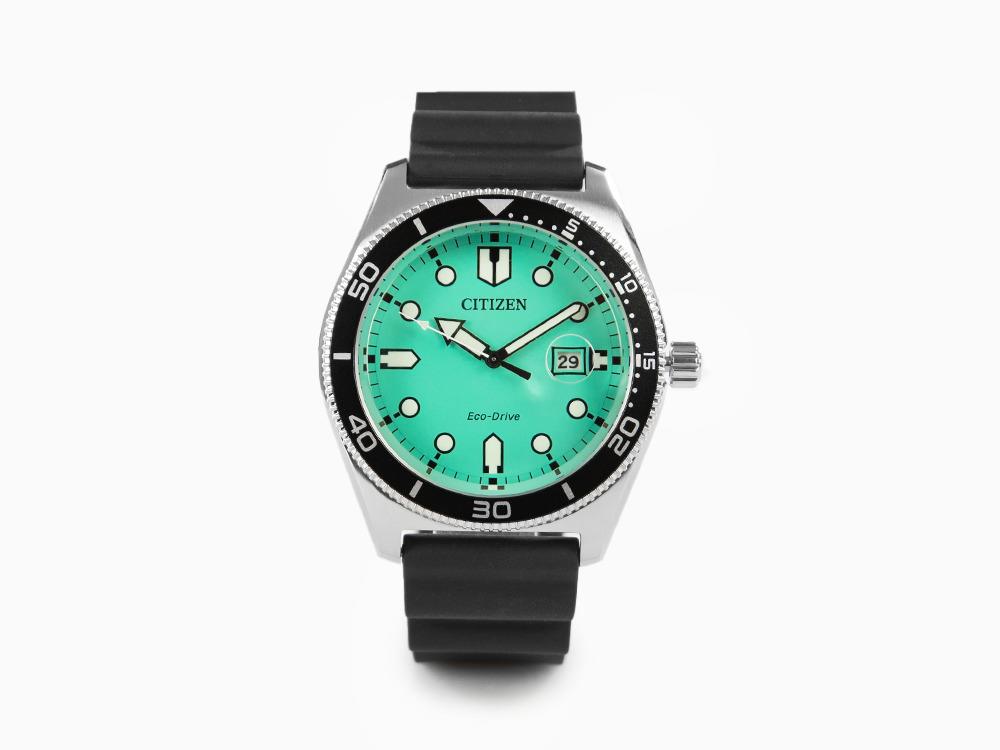 Reloj de Cuarzo Citizen OF, Verde, 43 mm, Correa de caucho, 10 atm, AW1760-14X