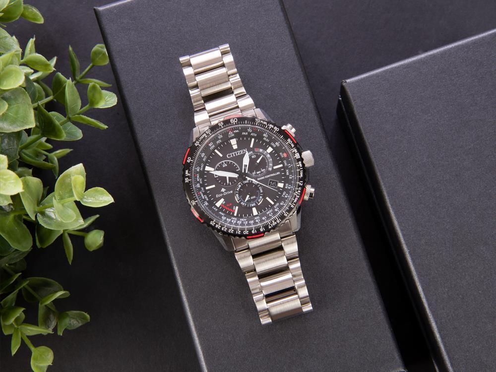 Reloj de Cuarzo Citizen Radio Controlled, ECO DRIVE, 45 mm, Negro, CB5001-57E