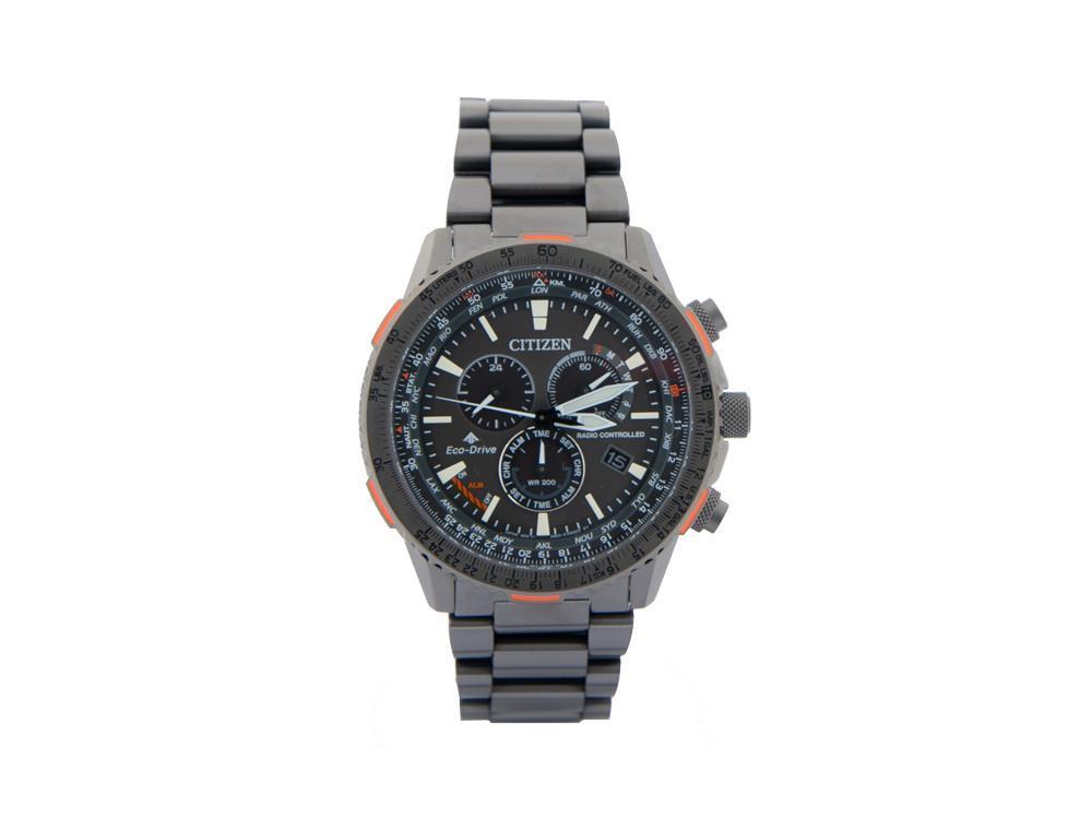 Reloj de Cuarzo Citizen Radio Controlled, ECO DRIVE, 45 mm, Negro, CB5007-51H