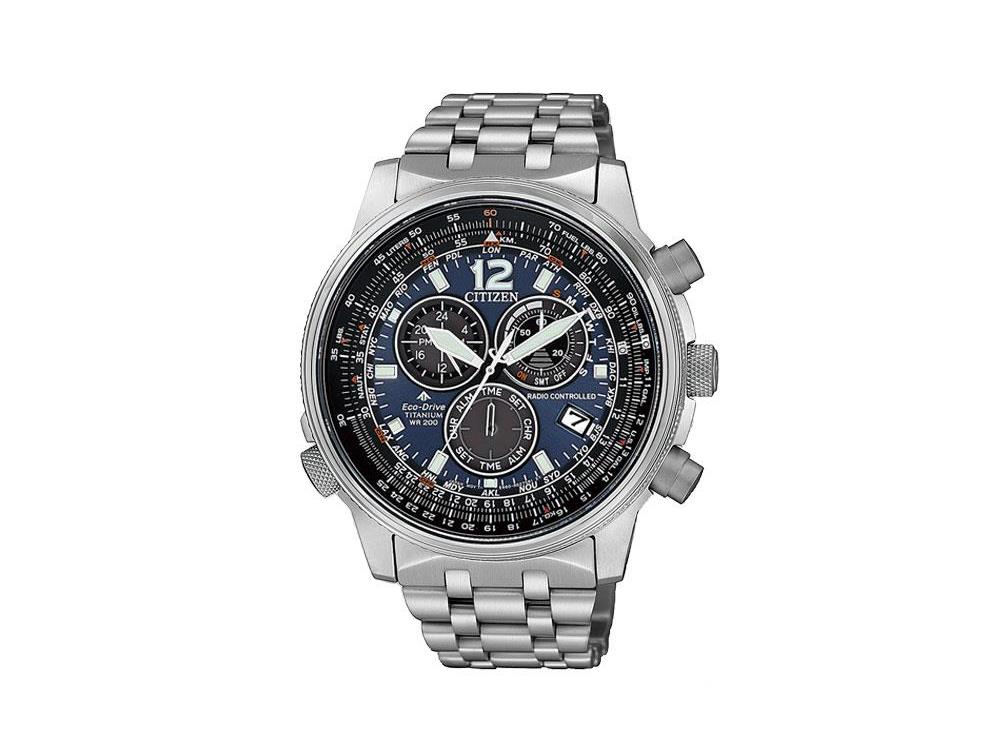 Reloj de Cuarzo Citizen Radio Controlled, ECO DRIVE, Titanio, Azul, CB5850-80L