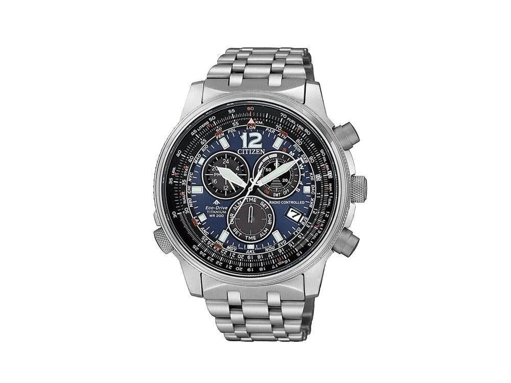Reloj de Cuarzo Citizen Radio Controlled, ECO DRIVE, Titanio, Azul, CB5850-80L