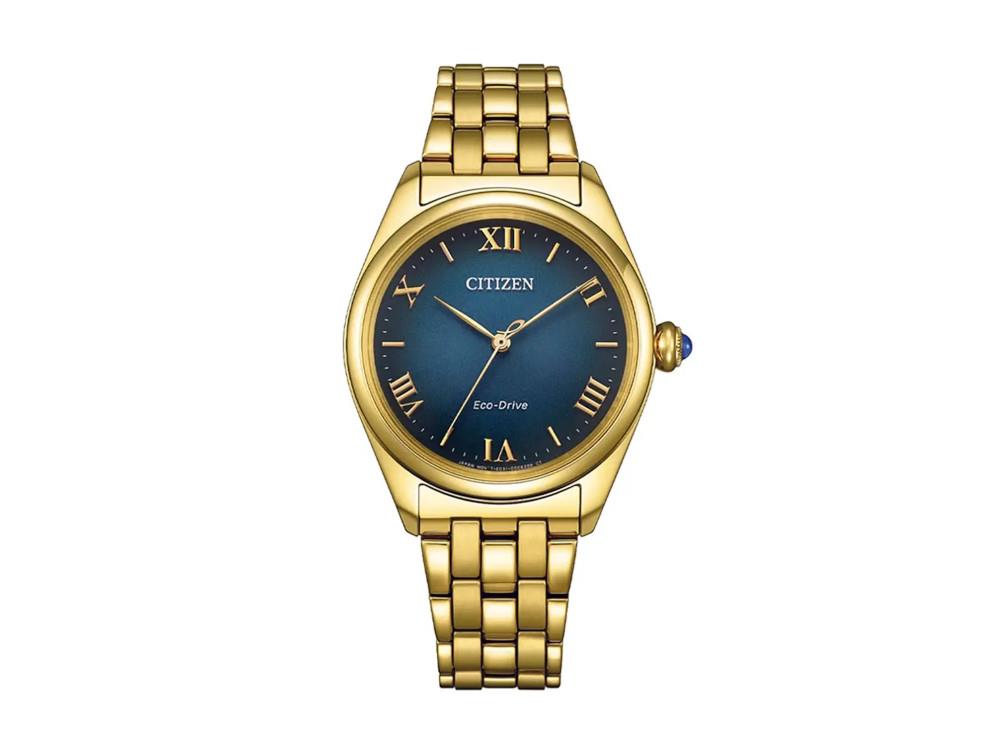 Reloj de Cuarzo Citizen Lady, Eco Drive E031, 33 mm, Azul, EM1142-84L