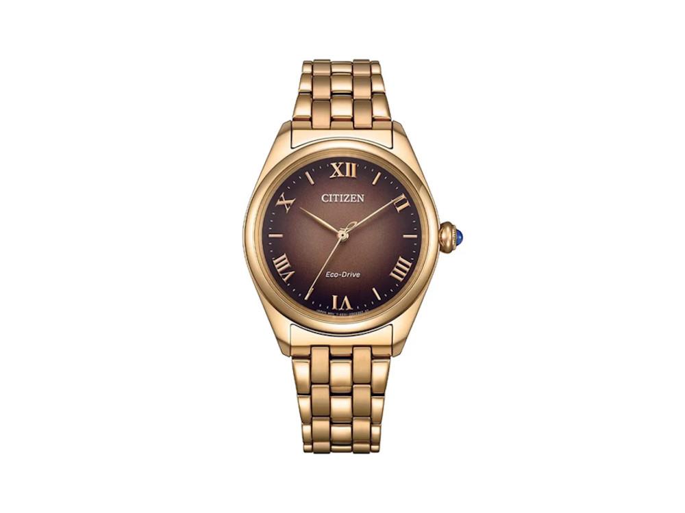 Reloj de Cuarzo Citizen Lady, Eco Drive E031, 33 mm, Marrón, EM1143-81Z