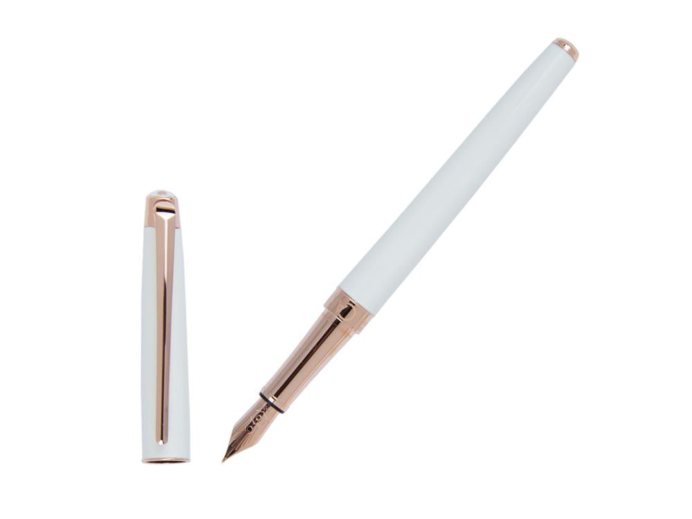 Estilográfica Caran d´Ache Léman Slim White Rosegold, Blanco, C4791.001