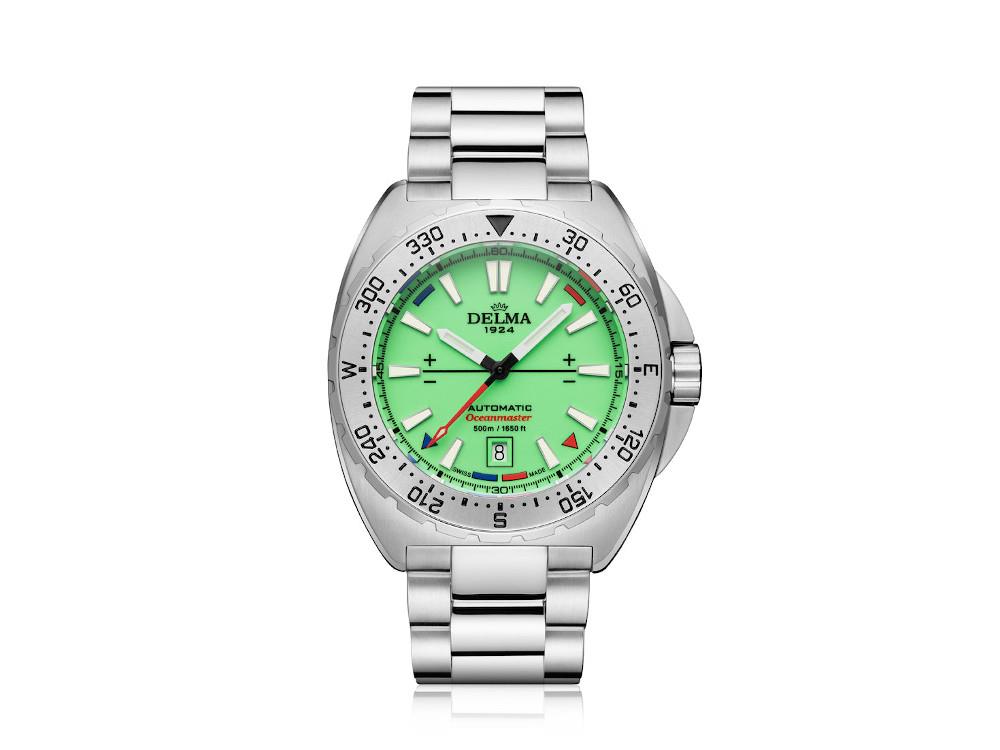 Reloj Automático Delma Diver Oceanmaster Lume, Verde, 44 mm, 41701.670.6.149