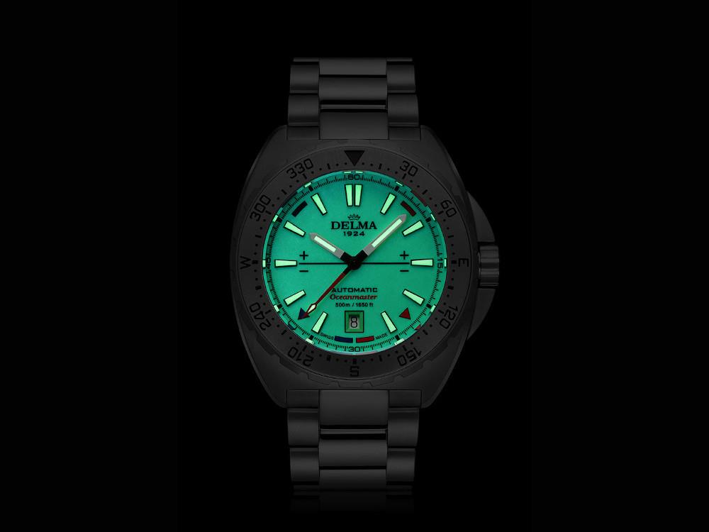 Reloj Automático Delma Diver Oceanmaster Lume, Verde, 44 mm, 41701.670.6.149