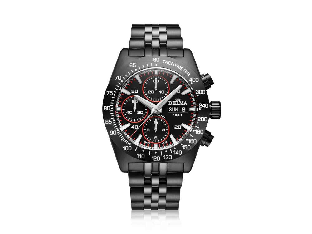 Reloj Automático Delma Montego Black Edition, DLC, Negro, 42 mm, 44701.732.6.031