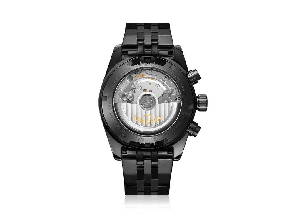 Reloj Automático Delma Montego Black Edition, DLC, Negro, 42 mm, 44701.732.6.031