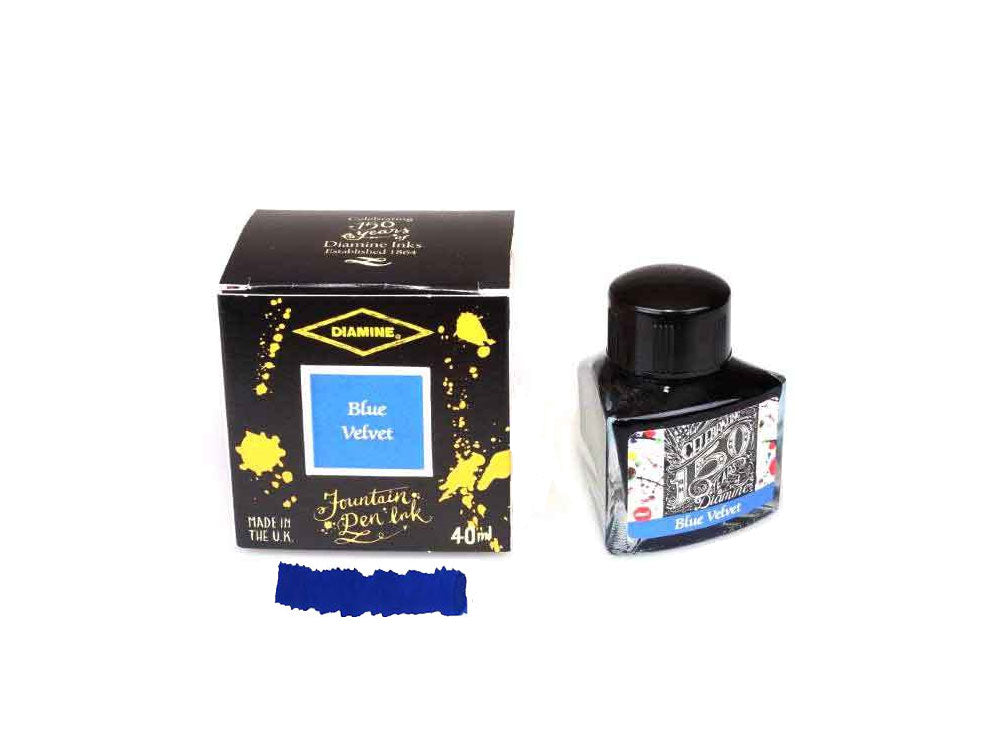 Tintero Diamine 1864, Blue Velvet, 150 Aniversario, 40ml, Cristal