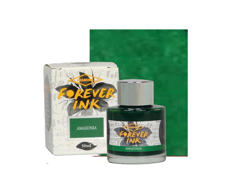 Tintero Diamine Forever Ink Collection -Tinta Permanente Amazonia, Verde, 50ml