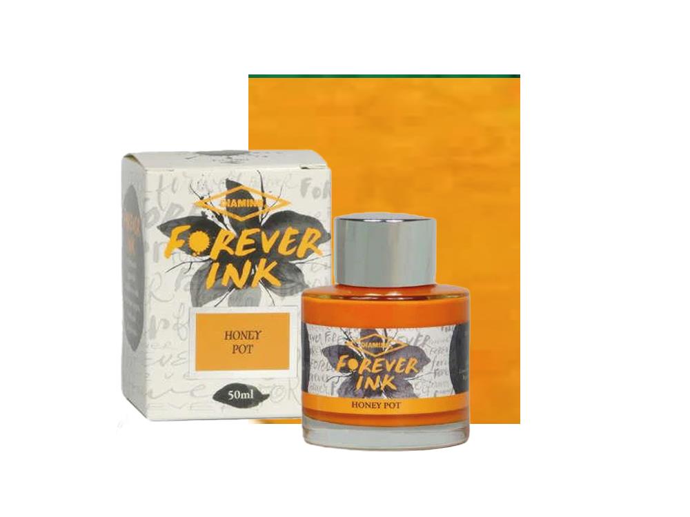 Tintero Diamine Forever Ink Collection-Tinta Permanente Honey Pot, Naranja, 50ml