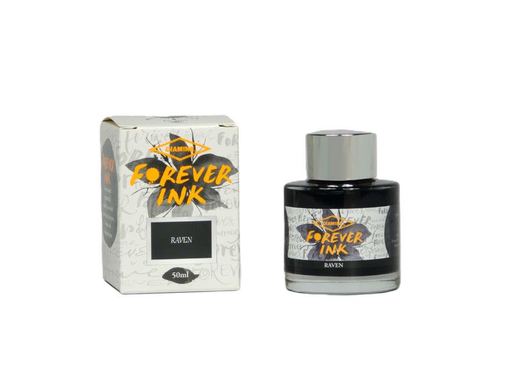 Tintero Diamine Forever Ink Collection -Tinta Permanente Raven, Negro