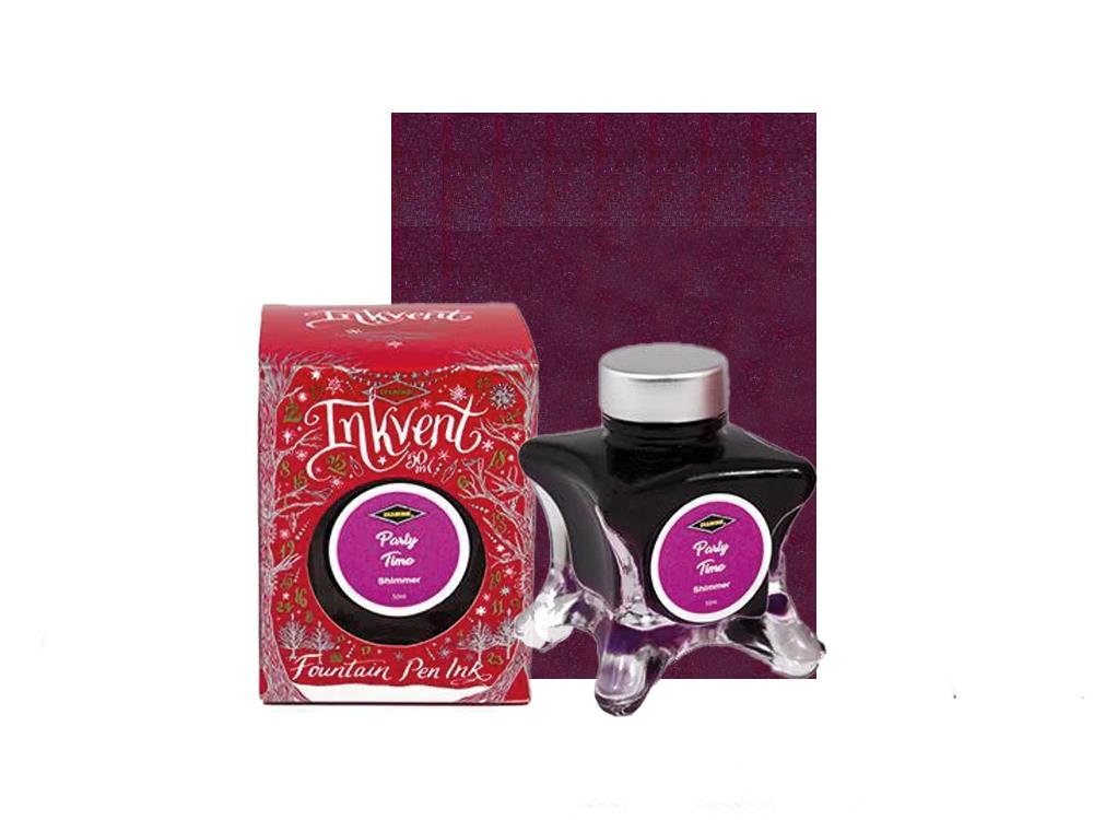 Tintero Diamine Party Time Ink Vent Red, 50ml, Violeta, Vidrio