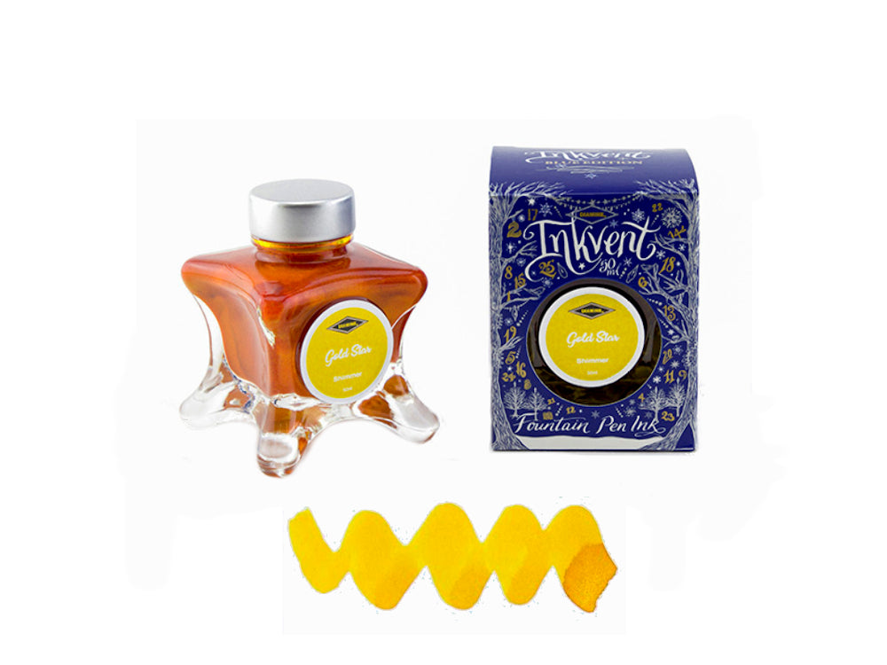 Tintero Diamine Gold Star, Ink Vent Blue, 50ml, Amarillo