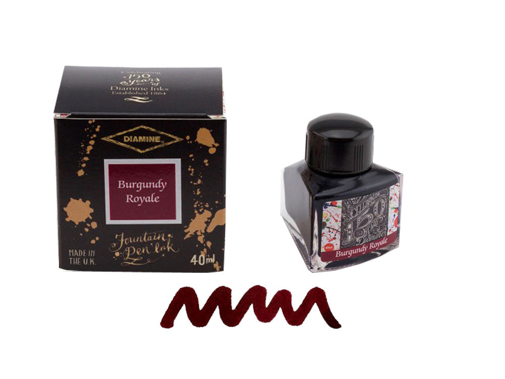 Tintero Diamine, 40ml., Burgundy Royale, Cristal