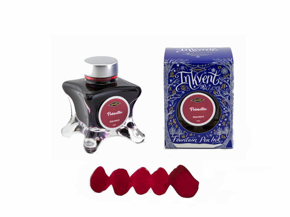 Tintero Diamine Poinsettia, Ink Vent Blue, 50ml, Rojo