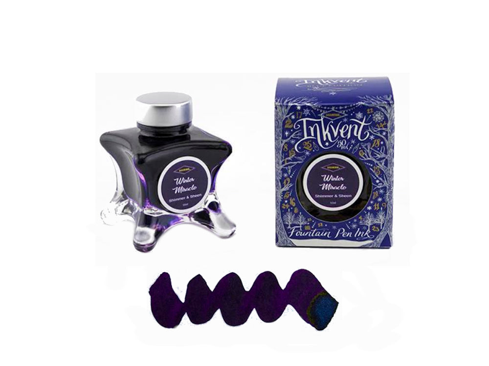 Tintero Diamine Winter Miracle, Ink Vent Blue, 50ml, Azul/Negro