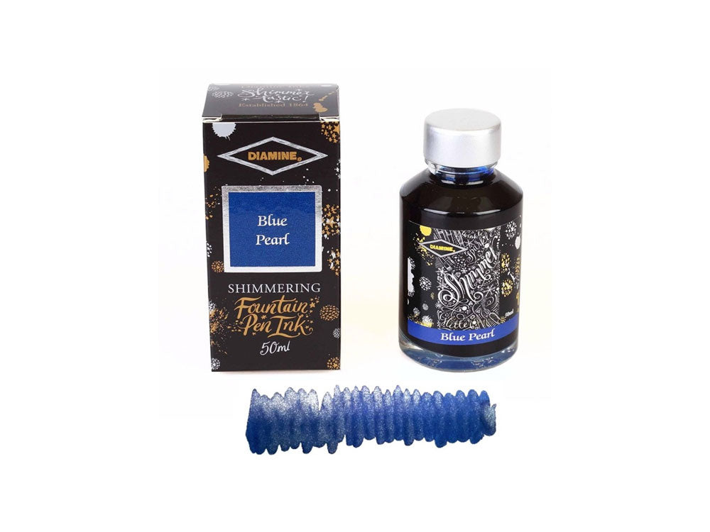 Tintero Diamine Shimmering Blue Pearl, 50ml, Cristal