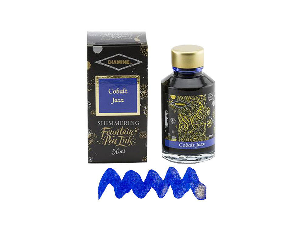 Tintero Diamine Shimmering Cobalt Jazz, 50ml., Cristal