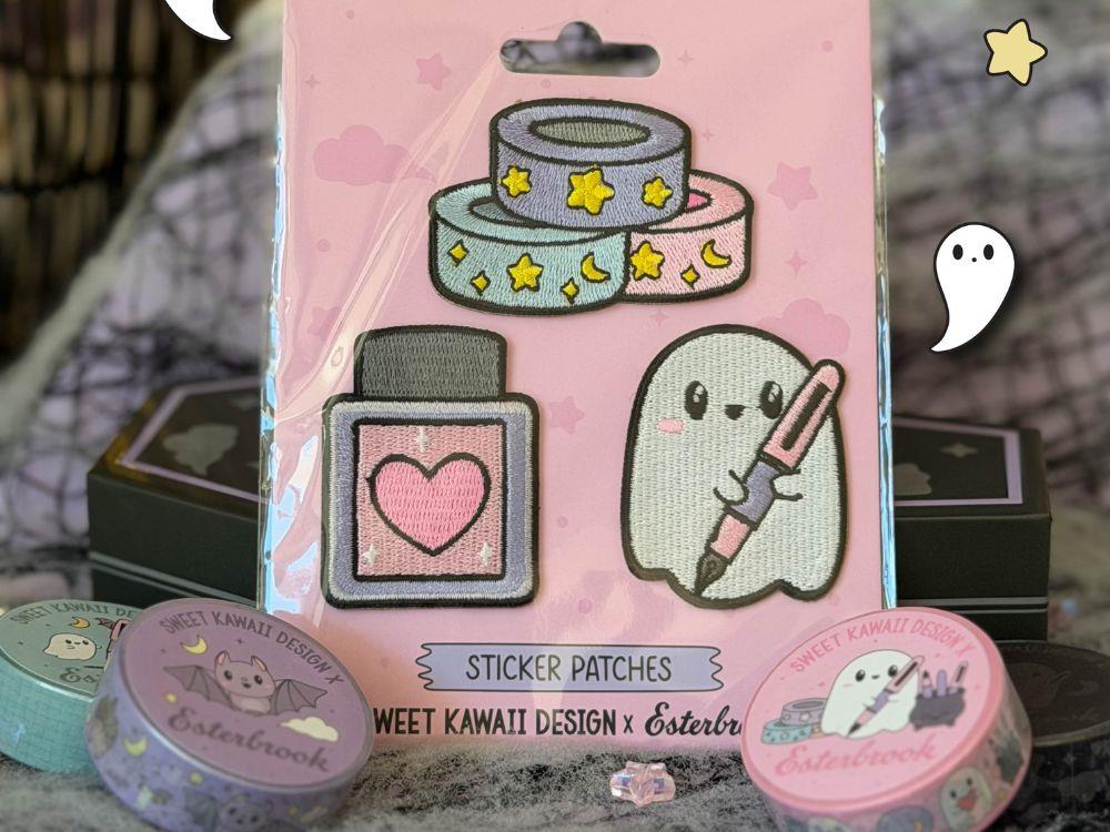 Set 3 Parches Esterbrook Pastel Halloween Multicolor, Edición especial