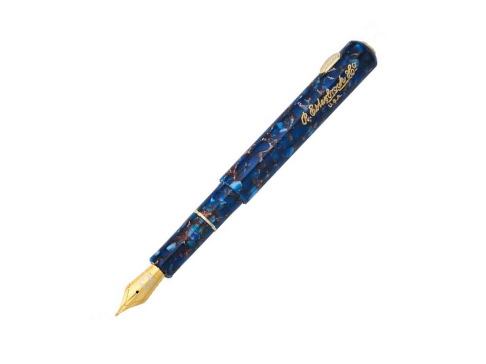 Pluma Estilográfica Esterbrook Niblet Noubleau Blu, PVD Oro, EPP9156