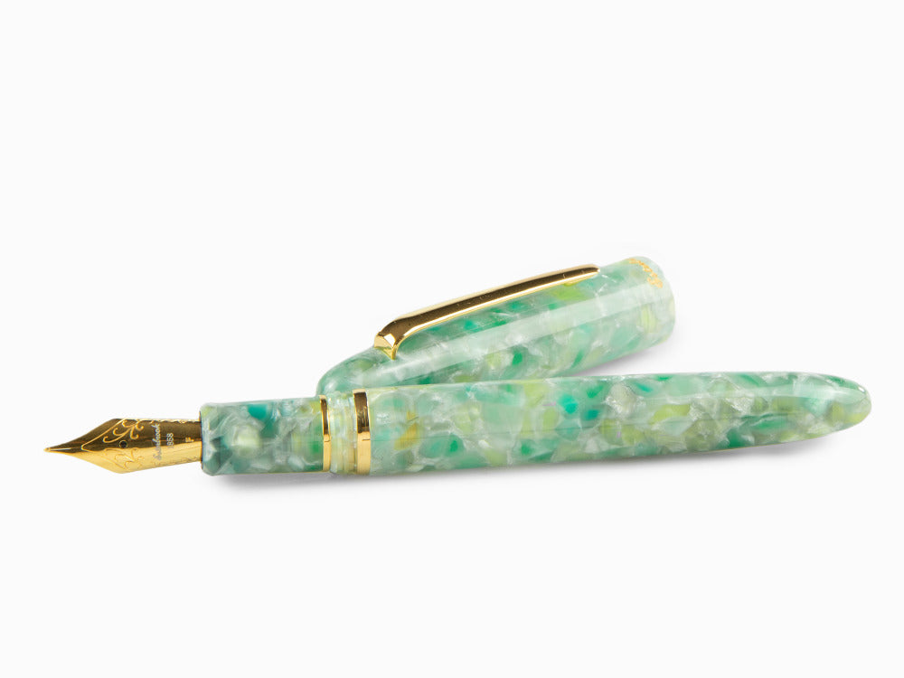 Pluma Estilográfica Esterbrook Estie Sea Glass, PVD Oro, ESG816