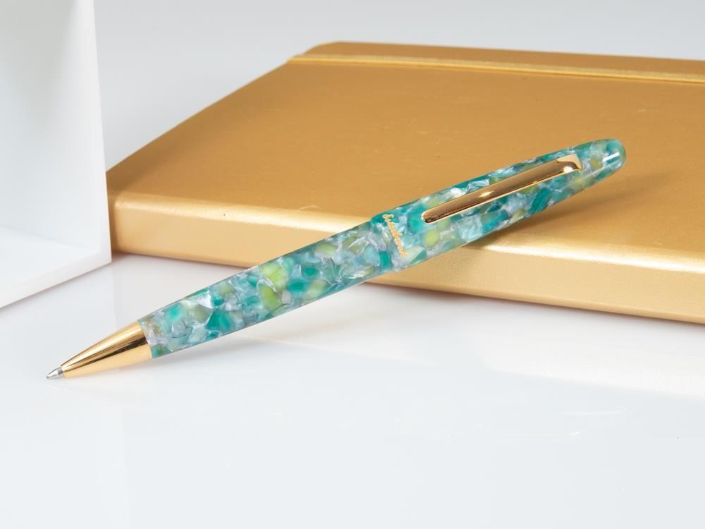 Bolígrafo Esterbrook Estie Sea Glass, Resina, PVD Oro, ESG819